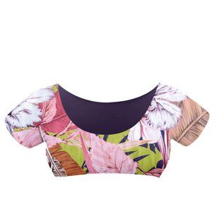San Lorenzo Mandala Feather Grove Swim Crop Top